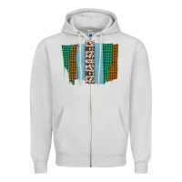 Dove Grey Western Farm Life Cowhide Brush Strokes Zipper Hoodie - Bettercallsaul