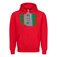 Red Western Farm Life Cowhide Brush Strokes Zipper Hoodie - Bettercallsaul