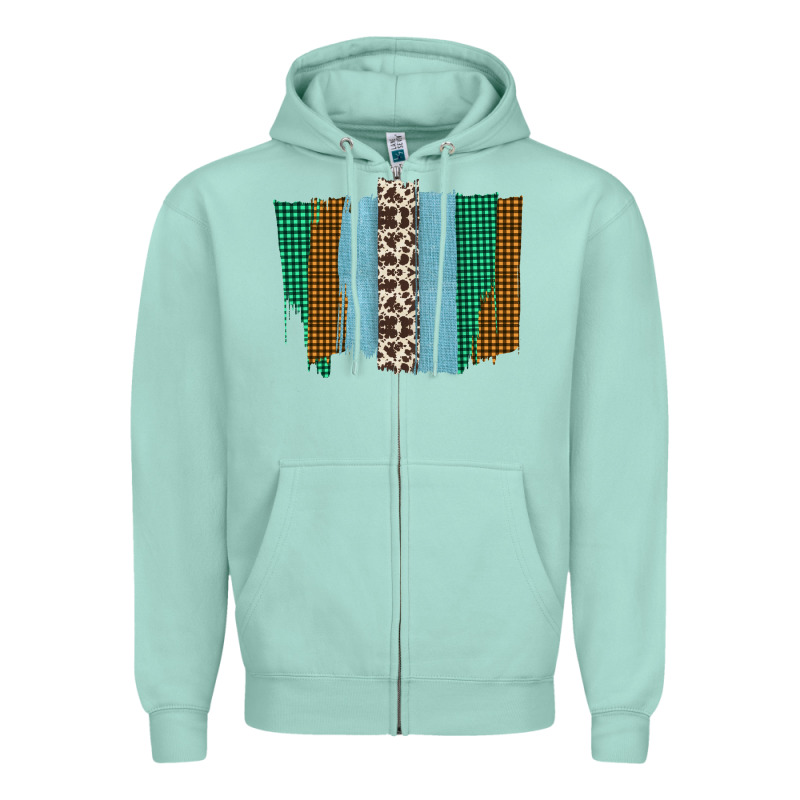 Western Farm Life Cowhide Brush Strokes Zipper Hoodie by Bettercallsaul | Teevron
