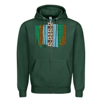 Sports Green Western Farm Life Cowhide Brush Strokes Zipper Hoodie - Bettercallsaul