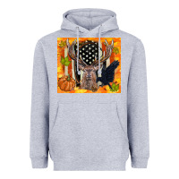 Heather Grey crow and deer hunting fall camouflage Heavyweight Hoodie - TumblerDesignByShophia