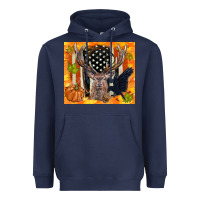 Navy crow and deer hunting fall camouflage Heavyweight Hoodie - TumblerDesignByShophia