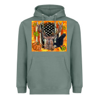 Sage crow and deer hunting fall camouflage Heavyweight Hoodie - TumblerDesignByShophia
