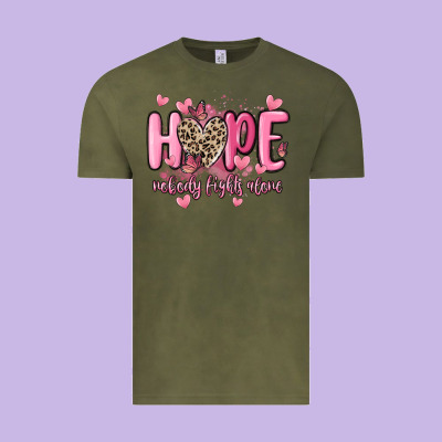 Hope Nobody Fights Alone Vintage Tee Designed By Maliassmallbusiness
