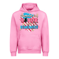 Fuchsia Pink Memorial Day honor and remember Urban Hoodie - FaDigitalArtStudio