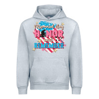 Heather Grey Memorial Day honor and remember Urban Hoodie - FaDigitalArtStudio