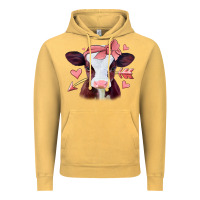 Vintage Mustard valentines day baby calf Vintage Hoodie - Jasminsmagicworld