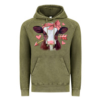 Valentines Day Baby Calf Vintage Hoodie | Teevron