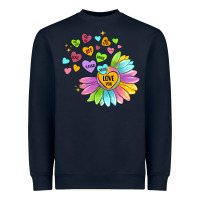 Navy sunflower love hugs Heavyweight Sweatshirt - MaliasSmallBusiness