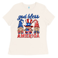 Bone god bless america gnome Ladies Tee - HRA Design Shop