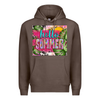 Coffee hello summer with cowhide Premium Hoodie - TumblerDesignByShophia
