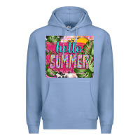 Colony Blue hello summer with cowhide Premium Hoodie - TumblerDesignByShophia