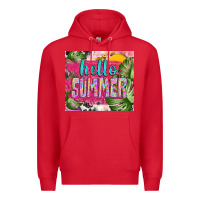 Red hello summer with cowhide Premium Hoodie - TumblerDesignByShophia