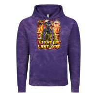 Cloud Purple First In last Out Firefighter Vintage Hoodie - LillyAllenDesigns