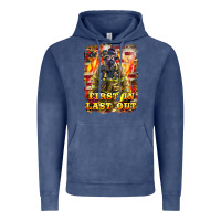 Vintage Denim First In last Out Firefighter Vintage Hoodie - LillyAllenDesigns