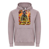 Vintage Zinc First In last Out Firefighter Vintage Hoodie - LillyAllenDesigns