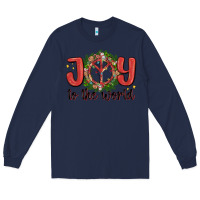 Navy joy to the world Long Sleeve Tee - MaliasSmallBusiness