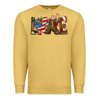 Antique Gold Army christmas love 4th Of July Premium Sweatshirt - HowdyJamesFarm