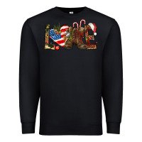 Black Army christmas love 4th Of July Premium Sweatshirt - HowdyJamesFarm