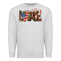 Dove Grey Army christmas love 4th Of July Premium Sweatshirt - HowdyJamesFarm