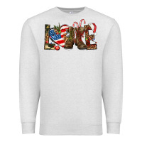 Oatmeal Heather Army christmas love 4th Of July Premium Sweatshirt - HowdyJamesFarm