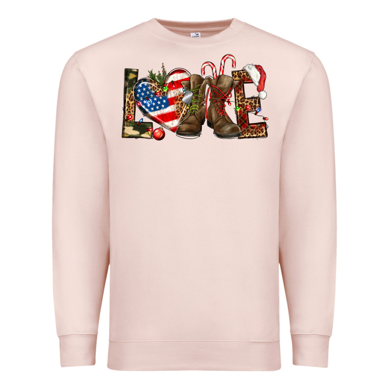 Army Christmas Love 4th Of July Premium Sweatshirt by HowdyJamesFarm | Teevron