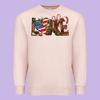 Army Christmas Love 4th Of July Premium Sweatshirt Designed By Howdyjamesfarm