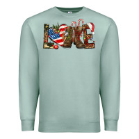 Seafoam Army christmas love 4th Of July Premium Sweatshirt - HowdyJamesFarm