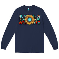 Navy mom Long Sleeve Tee - JahusDesignShop