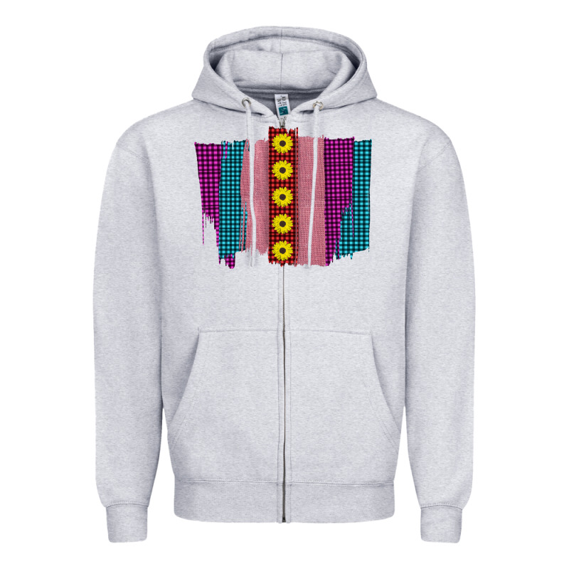Western Farm Life Sunflower Brush Strokes Zipper Hoodie by Bettercallsaul | Teevron