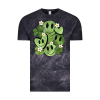 Cloud Black st. patrick's day green smile Vintage Tee - MaliasSmallBusiness