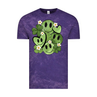Cloud Purple st. patrick's day green smile Vintage Tee - MaliasSmallBusiness