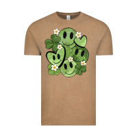 Vintage Coffee st. patrick's day green smile Vintage Tee - MaliasSmallBusiness
