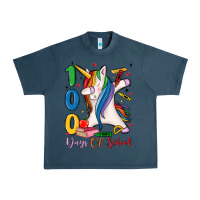 Midnight Navy 100 days of school Urban Heavy Tee - MaliasSmallBusiness