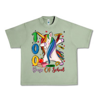 Oil Green 100 days of school Urban Heavy Tee - MaliasSmallBusiness