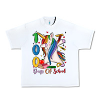 White 100 days of school Urban Heavy Tee - MaliasSmallBusiness