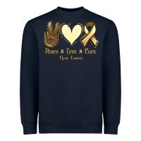 Peace Love Cure Bone Cancer Heavyweight Sweatshirt | Teevron