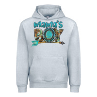 Heather Grey Mama's boy Mother's Day Urban Hoodie - FaDigitalArtStudio