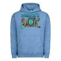 Pigment Pebble Blue Mama's boy Mother's Day Urban Hoodie - FaDigitalArtStudio