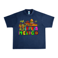 Navy viva mexico Urban Heavy Tee - AdoDesignShop