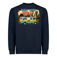 Navy wild wild west Heavyweight Sweatshirt - NancyCooperArtShop