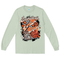 Matcha checkered retro basketball Long Sleeve Tee - MaliasSmallBusiness