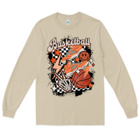 Mushroom checkered retro basketball Long Sleeve Tee - MaliasSmallBusiness