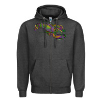 Charcoal Heather mardi gras lobster Zipper Hoodie - RanaPortraitStore