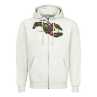 Oatmeal Heather mardi gras lobster Zipper Hoodie - RanaPortraitStore