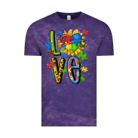 Cloud Purple autism love Vintage Tee - MaliasSmallBusiness
