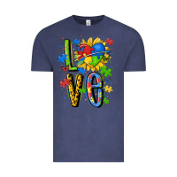 Vintage Denim autism love Vintage Tee - MaliasSmallBusiness
