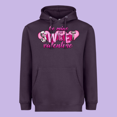Be Mine Sweet Valentine's Day Heavyweight Hoodie Designed By Howdyjamesfarm
