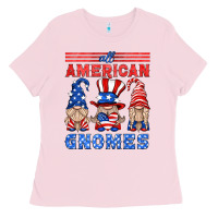 Bubblegum Pink all american gnomes Ladies Tee - HRA Design Shop