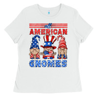 White all american gnomes Ladies Tee - HRA Design Shop